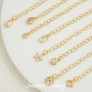 โซ่ลูกกุ้งแบบหัวมังกรทองชุบทอง 18K โซ่เสริม DIY ทำมือ เครื่องประดับโซ่สร้อยคอ โซ่สร้อยข้อมือ อุปกรณ์เครื่องประดับ