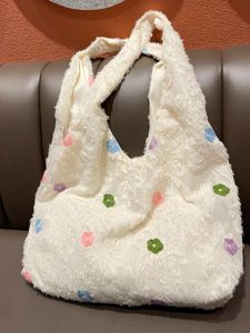 กระเป๋าสะพายไหล่เดี่ยวแรงบันดาลใจนางฟ้าสไตล์เกาหลีหวานน่ารักลูกไม้ความจุขนาดใหญ่กระเป๋าใต้วงแขนสําหรับเยาวชนสถานการณ์ลําลอง