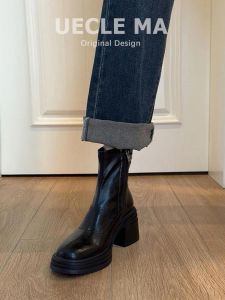 MASHUJIA | Giày Chelsea Giảm Dày Vintage