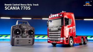 [NEW25] HUINA 770S SCANIA  RC Tractor Truck 19CH Engineering Trailer Truck With Light and Sound Tractor Truck