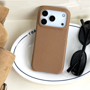 Cross Pattern Leather Phone Case for IPhone 17 Air 16 15 14 Pro Max 13 12 Pro Shockproof Soft Cover for IPhone 17 16 15 Plus