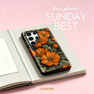 Potdemiel | Orange Cool Duo Case for Samsung Galaxy S26 S25 S24 S23 Ultra Drop Resistant Glossy Dual-Layer Cover CaseChic