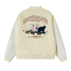 RickyisClown | Winter Friends Embroidered Baseball Jacket Style Outerwear