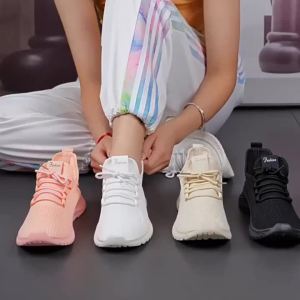 Giày Thể Thao Nữ Đế Mềm Thoáng Khí Mùa Hè Kiểu Dáng Giản Dị Dây Buộc Chất Liệu Vải Polyester Gót Trung Bình Lót Trong PVC Có Thể Biến Đổi Kiểu Dáng