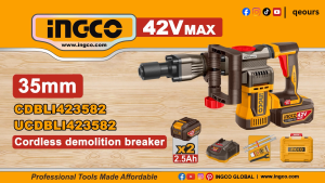 INGCO 42V CORDLESS DEMOLITION BREAKER | BRUSHLESS MOTOR | CDBLI423582