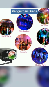 KING Lampu Sorot panggung Acara pertunjukan Proyektor Disco 16 DJ Patterns 240V 10W with Remote