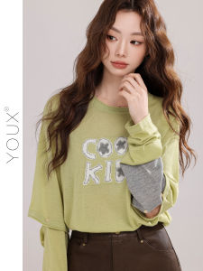 เสื้อสเวตเตอร์ถักแขนยาวแบบแยกส่วนสำหรับผู้หญิง ฤดูใบไม้ร่วง 2025 ดีไซน์ใหม่ ดีไซน์แบบถอดได้ โพลีเอสเตอร์ ปกติ