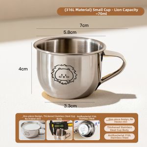 TREEJACK | Food Grade 316L Stainless Steel Child Cup Anti-drop