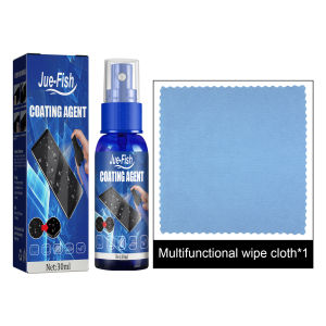 Jue-Fish Liquid Screen Protector Film Spray Scratch Coating Agent Cleaner Glass Coating Solution Mobile Phone Screen Cleaner Repair Oleophobic Mobile Phone Coating Solution Phone Care Supplie (30ml)