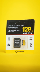 Popcorn Ultra MicroSDXC UHS-I Memory Card with Adapter IPX7 Waterproof TF Card High-speed Mini Card SD Card C10 A132 64 128GB for CCTV Camera Cellphone Speakers Drone