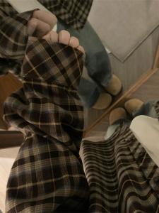 Spring Autumn High Waist Plaid Long Sleeve Womens Shirt Outerwear Korean Style INS Popular Cardigan Cotton Pure Button up