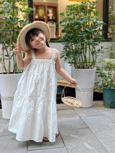 White Elegant Beach Dress Stylish Summer Vacation Backless Design