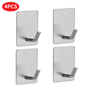 4/8pcs stainless steel small hooks no drilling wall mounted kitchen bathroom office key hooks wall hook adhesive wall hooks