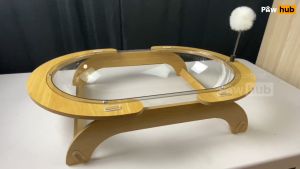 PAWHUB Premium Kasur Kucing Mangkok Kayu Transparan Multifungsi dengan Mainan / Transparent Cat Bed Bathtub Model with Toy