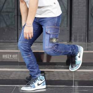 Celana Cargo Panjang Pria Biowash Celana Jeans Pria Cargo Kekinian Ukuran Jumbo Celana Panjang Cargo Pria Slimfit Model Terbaru Celana Panjang Cargo Pria Skinny Premium