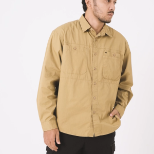 M.Gee Kemeja Kerja Pria Lengan Panjang Outdoor Camper C039 Khaky