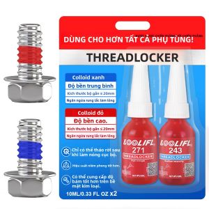 Gói Giá Trị Keo Vít Kỵ Khí Dùng Cho Ô Tô LOOLIFL 10ml - 243 Loại Trung Bình + 271 Keo Kim Loại Chống Ăn Mòn Có Độ Bền Cao Chống Gỉ Để Bịt Kín Xe Hơi Ngăn Ngừa Rò Rỉ