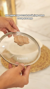 freemir Panci Anti Lengket 20cm Bunga Cream | Panci Multifungsi Soft Beige PFOA Free