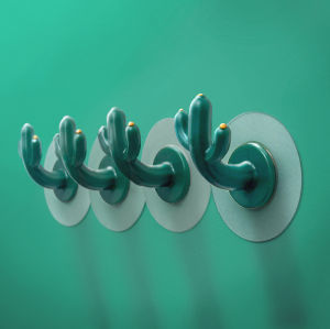 Strong Adhesive Cactus Hook: A No-Trace Solution for Entrance Wall Decor