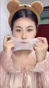 200PCS Breathable Facial Mask Paper Wet Cotton Stretch Disposable Water Saving Cotton Pad Portable Makeup Removal Cotton Piece