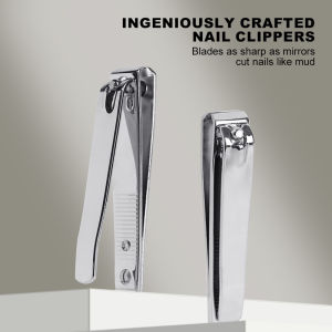 Nail Clippers Professional Metal Nail Cutter Nail Trimmer Fingernail Cutters with Nail File Sharp Manicure Tools For Adult Women