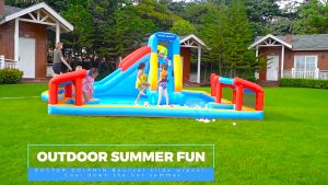 สวนน้ำปราสาทสไลด์เด้งสระว่ายน้ำสำหรับครอบครัวพอง - DOCTORDOLPHIN AIRMYFUN