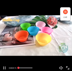 [7cm] 12pcs (6 colors assorted) 100% Soft Silicone Cake Mold Muffin Chocolate Mold Cupcake Baking Mold