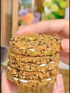 Halal Pumpkin Seed Oatmeal Crisps Sugar Free High Protein Non-fried南瓜籽燕麦脆片 南瓜饼干 全谷物饼干高蛋白代餐营养零食 轻食代餐