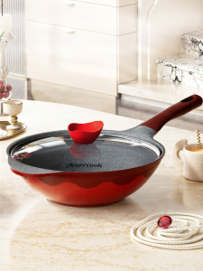 Amercook | Red Titanium Non-stick Household Compatible Cooktop Wok