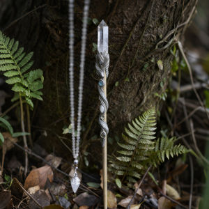 Natural Crystal Harry Potter Rose Wood White Willow Goose Ear Elm Real Wood Magic Wand Creative DIY Handmade Toy for Teens