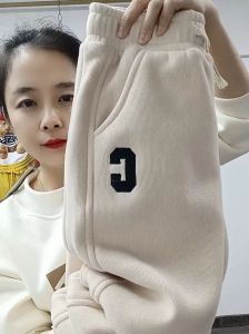 Thickened Fleece Womens Sweatpants Loose Slimming Casual Sports Pants High Waist Trousers Korean Style Winter New Arrival