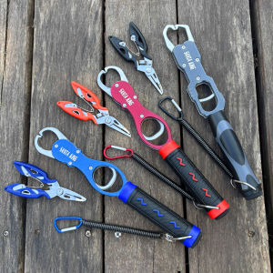 Fish Grip and Fishing Pliers Kit -Cutter Plier Scissor Fish Gripper Plier Set Nipper Pincer Snip Fishing Lure Lipgrip Accessory