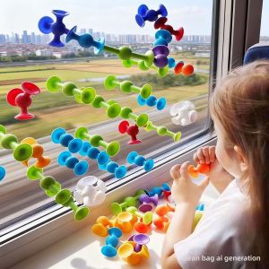 Portable Silicone Soft Blocks Early Education Toys for Babies 1-6 Years Old Suitable Portable Toys Educational Toy for Kids