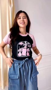 Atasan Crop Top Wanita Pink Bone (LD 88 P 40)