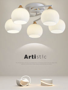 Modern Minimalist Restaurant Chandelier Creative Personalized Romantic Bedroom Ceiling Lighting LED Lamp Aluminum Body with Glass Shade