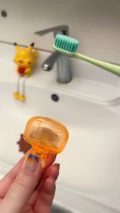 1 ชิ้น ปลอกหุ้มหัวแปรงสีฟันแบบพกพาพร้อมที่ครอบแปรงสีฟัน ปลอกหุ้มแปรงพลาสติกแบบพกพาสำหรับเดินทางในครัวเรือน