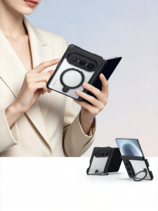Xundd | Foldable Screen All-around Protective Case with Anti-fall and Central Axis Protection Stand and Magnetic Attraction