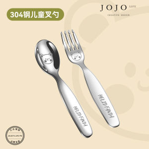 Creative Thickened Fork And Spoon Set for Kindergarten Children Cartoon Dinnerware Stainless Steel Baby Feeding Utensils