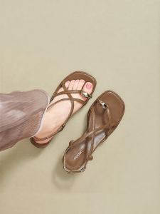 Agsdon | Open Toe Flat Beach Sandals