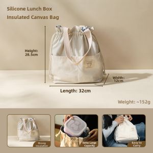 LOTUS BLUE | Portable Microwavable Insulated Bento Box