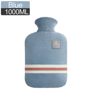 1/2L Hot Water Bottle with Knitted Cover Large Capacity Hot Water Bag for Female Warm Belly Hands Inject Water Hot Water Bag