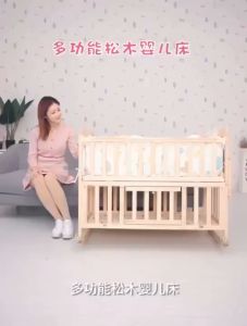 เตียงนอนเด็ก เตียงไม้สําหรับเด็ก พร้อมชุดฟูก+มุ้ง เตียงนอนไม้