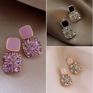 ต่างหู สตั๊ดผู้หญิง เพทาย เป็น ประกาย ทรง สี่ เหลี่ยม ต่างหู เจ้า สาว งาน เลี้ยง หมั้น งาน เด็ก ผู้หญิง คุณภาพ สูง ของ ขวัญ เครื่องประดับ