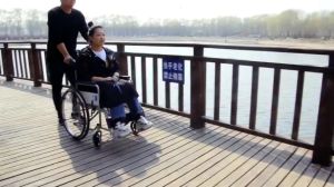 [Same Day Delivery] Standard Mesh Fabric Commode Wheelchair - 18 Inches