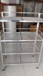 ชั้นคว่ำจานอลูมิเนียม ชั้นวางขออเนกประสงค์ 4 ชั้น ขนาด 40*80*120 Cm