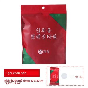 GÓI Khăn Mặt Nén Cotton Thấm Hút Khăn Giấy Không Dệt Di Động Cho Gia Đình Chuyến Đi Cắm Trại Khăn Lau Sạch Thiết Thực