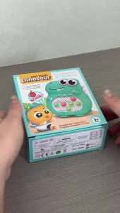 Fast Push Game Console - Bubble Pop Game Dinosaur Design Multiple Modes (Green Dinosaur)