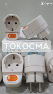 UTICON Stop Kontak Arde 1 Lubang ST-118SWN/ Steker + Saklar Tersendiri