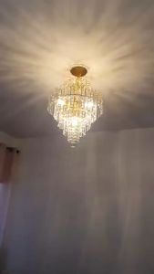 Ceiling Lights โคมระย้า Citrine โคมระย้าคอนติเนนตัลที่ใช้ในห้องนั่งเล่น ห้องรับประทานอาหาร ห้องนอน ห้องทํางาน ห้องประชุมและบันไดทางเดิน