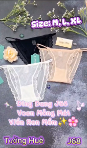 Quần Lót Nữ Ding Dang J68 Vải Voan Mỏng Mát Viền Ren Mềm